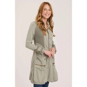 XCVI Galena Jacket Dress NWT Grey Full Zip Long Sleeve Womens Size XS